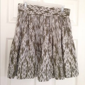 Olive & White Skirt